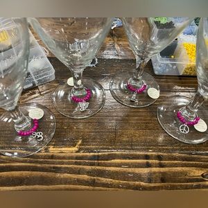 Homemade wine charms. Custom to order.